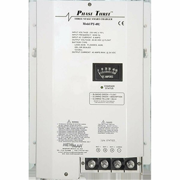 Newmar 12V, 40A Phase Three PT Series 3 Bank Battery Charger NMR-PT-40U